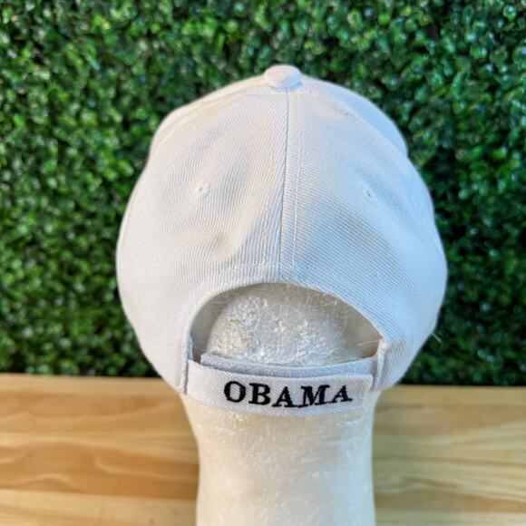 Barack Obama 44th President White Adjustable Embroidered Hat One Size OSFA - Picture 2 of 7